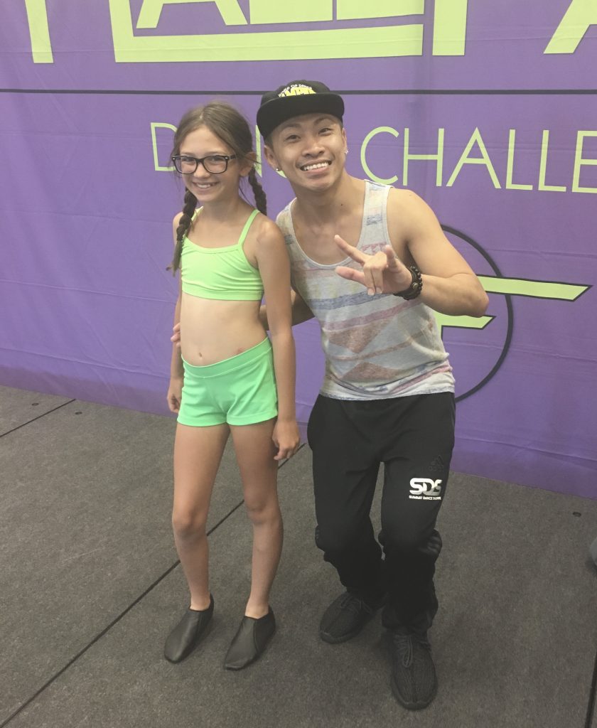 Jazz Dancer with her dance teacher