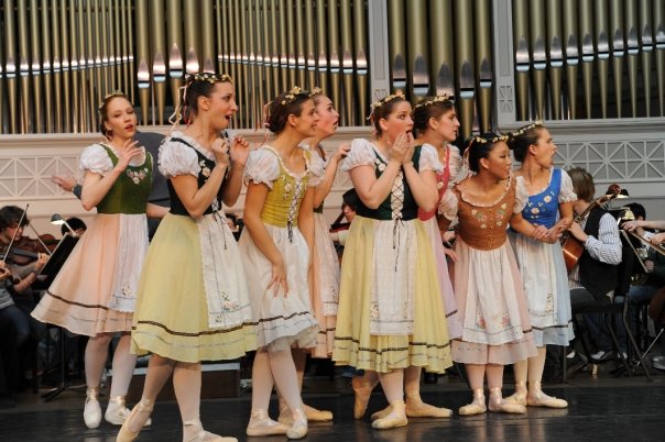 Pointe Ballet dancers performing Coppelia