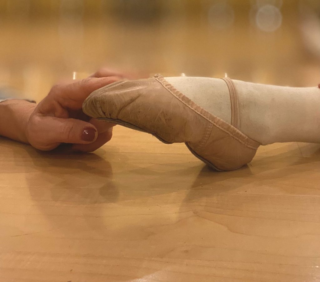 ballet leather split sole shoe